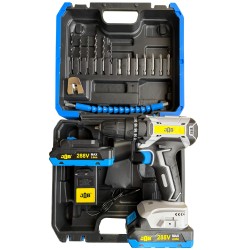 مجموعه 20 عددی دریل پیچ گوشتی شارژی 10 میلیمتری 288 ولت جاب مدل JB-288 POWER JAB New