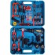 مجموعه 190 عددی دریل پیچ گوشتی چکشی شارژی 10 میلی متری 128 ولت جاب مدل JB-128 NEW Kit