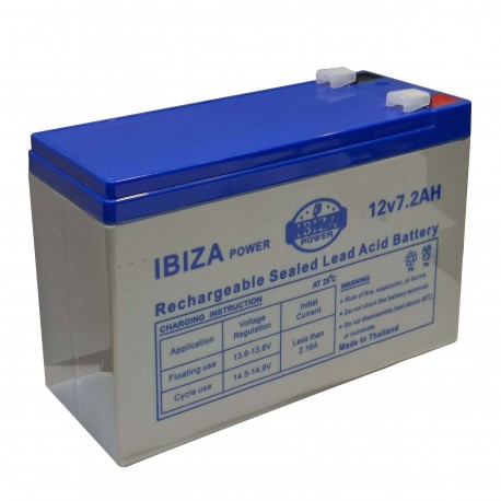باتری سیلد اسید 12 ولت 7.2 آمپر ساعت ایبیزا مدل KSRE-TI-12V-7.2AH