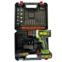 مجموعه 40 عددی دریل پیچ گوشتی شارژی چکشی 10 میلی متری 78 ولت جاب مدل JB-78 POWER X-GE