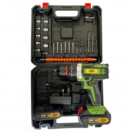 مجموعه 40 عددی دریل پیچ گوشتی شارژی چکشی 10 میلی متری 78 ولت جاب مدل JB-78 POWER X-GE