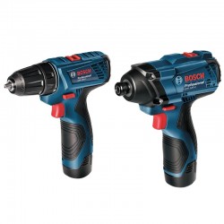 دریل پیچ گوشتی و بکس شارژی بوش مدل حرفه ای GDR 120 Li + GSR 120 Li Professional
