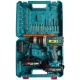دریل پیچ گوشتی شارژی چکشی سه نظام 10 میلیمتر 118 ولت جاب مدل JB-118 MAX EDITION مجموعه 40 عددی