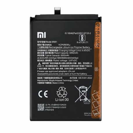 باتری موبایل مدل BN61 ظرفیت 6000 میلی آمپر ساعت مناسب برای گوشی موبایل شیائومی Poco X3 NFC