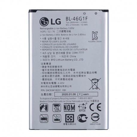 باتری موبایل مدلBL-46G1F74ظرفیت 2800 میلی آمپر ساعت مناسب برای گوشی موبایل ال جی K10 2017