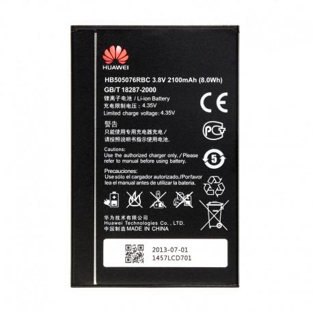 باتری موبایل مدل HB505076RBC ظرفیت 2150میلی آمپر مناسب برای گوشی موبایل هوآوی G700