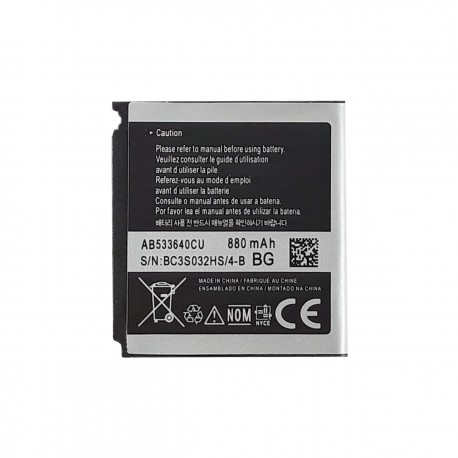 باتری موبایل مدل AB533640CU با ظرفیت 880 میلی آمپر ساعت مناسب برای موبایل سامسونگ S3600