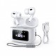 هدفون بلوتوثی ریمکس مدل CozyPods W30N دارای نویز کنسلینگ فعال (ANC)، درگاه شارژ USB Type-C، دارای نمایشگر روی صفحه محفظه شارژ