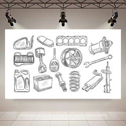 پوستر طرح مکانیکی مدل قطعات خودرو کد PD20697