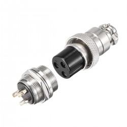 سوکت شارژر اسکوتر برقی مدل فلزی 16 کد MetalSrCNN بسته 2 عددی