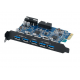 Orico 5Port USB 3.0 PCI Express Card PVU3-5O2I هاب يو اس بی