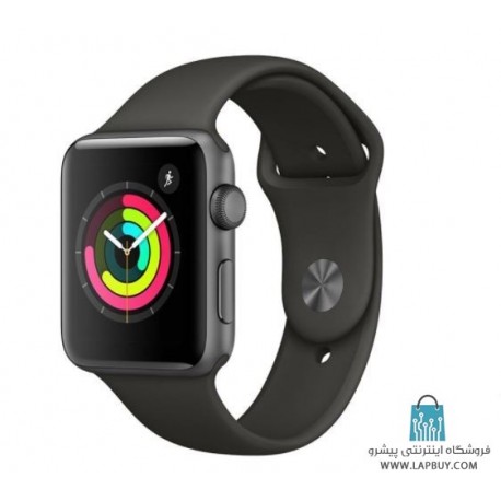 Apple Watch Series 3 GPS 42mm Space Gray Aluminum Case with Gray Sport Band ساعت هوشمند اپل واچ