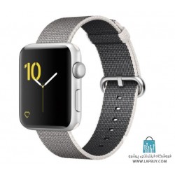 Apple Watch Series 2 42mm Silver Aluminum Case with Pearl Woven Nylon ساعت هوشمند اپل واچ