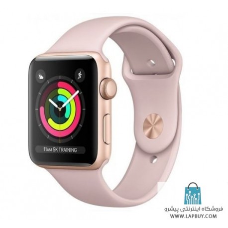 Apple Watch Series 3 GPS 42mm Gold Aluminum Case with Pink Sand Sport Band ساعت هوشمند اپل واچ