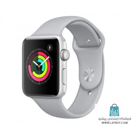 Apple Watch Series 3 GPS 42mm Silver Aluminium Case with Fog Sport Band ساعت هوشمند اپل واچ