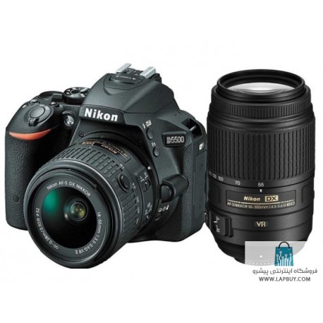 Nikon D5500 kit 18-55 mm VRII And 55-300 mm F/4-5.6G VR Digital Camera دوربین دیجیتال نیکون