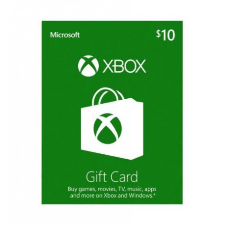 Xbox 10 USD Gift Card گیفت کار ت 10 دلاری ایکس باکس آمریکا