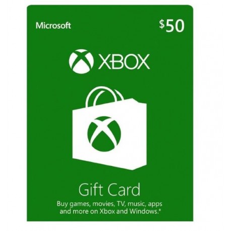 Xbox 50 USD Gift Card گیفت کارت 50 دلاری ایکس باکس آمریکا