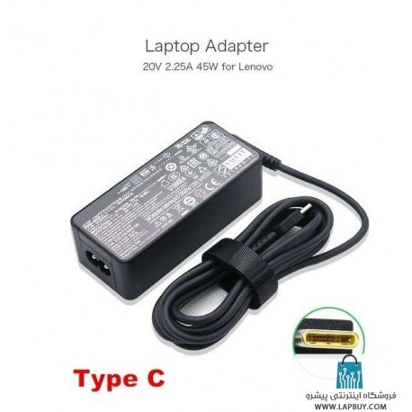 Lenovo 45W USB-C Type-C آداپتور برق شارژر لپ تاپ لنوو