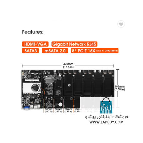 Mining Motherboard Mining Rig T37 مادربرد بیت کوین ماینینگ