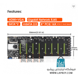 Mining Motherboard Mining Rig S37 5.5mm مادربرد بیت کوین ماینینگ