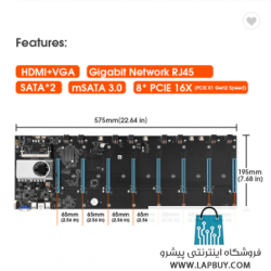 Mining Motherboard Mining Rig S37 6.5mm مادربرد بیت کوین ماینینگ