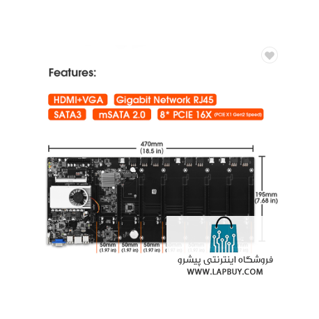 Mining Motherboard BTC-T37 مادربرد بیت کوین ماینینگ