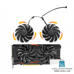 GPU Fan Gigabyte GeForce GTX 1070 1050 Ti GTX 1060 960 RX 480 570 فن کارت گرافیک